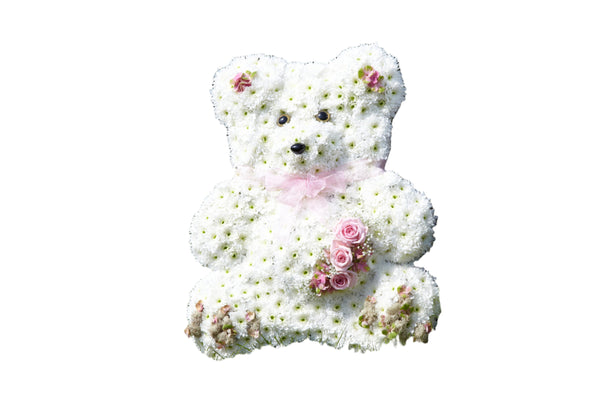 Sitting Teddy Bear Funeral Tribute